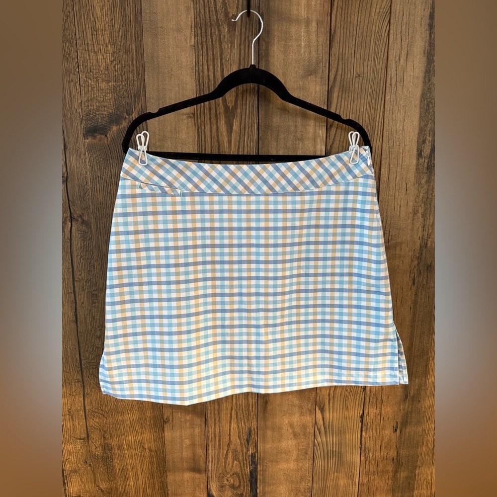 Adidas Golf Skort Size 12 Gingham ClimaCool